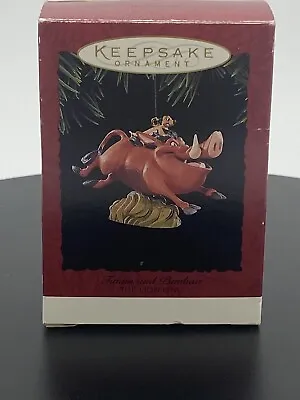 £8.63 • Buy Disney The Lion King Timon And Pumbaa 1994 Hallmark Ornament Meerkat Warthog