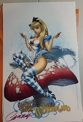 Alice In Wonderland Print Signed By J Scott Campbell 11X17 W/coa • $30