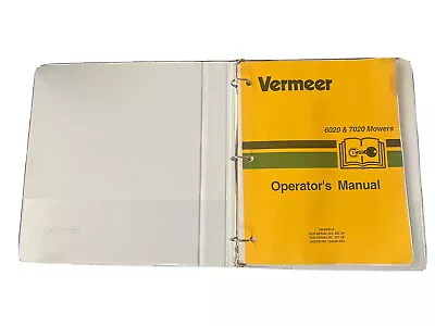 VERMEER 6020 / 7020 MOWER Operators Manual Used We Ship International • $89.99