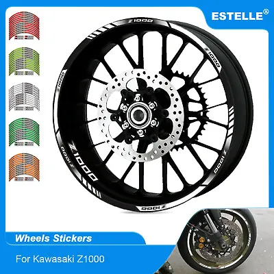 For Kawasaki Z1000 Stripes Sticker Rim Decal Fashion Wheel Protector # • $10