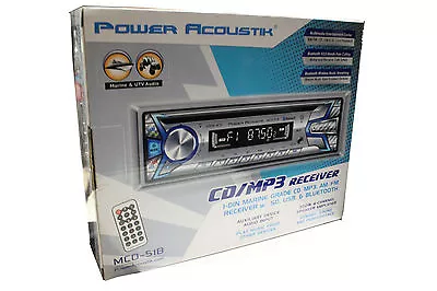 Power Acoustik MCD-51B Marine CD/MP3/SD Player Built-in Bluetooth Front USB AUX • $69.98