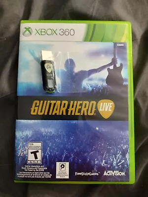 Guitar Hero Live Xbox 360 Complete Bundle Guitar Dongle & Game Tested • $69