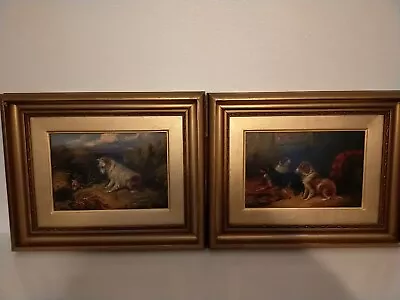 £1750 • Buy Pair Of George Armfield Antique Oil On Board Dog Hunting Paintings