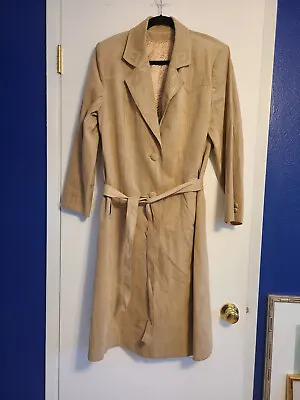$94.99 • Buy Southwestern Tan Camel Hair Trench Coat Double Breasted Measurements In Descrip