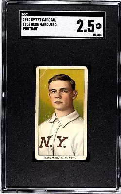 T206 SC 350 30: RUBE MARQUARD Portrait New York Giants HOF ~ SGC 2.5 • $274.50