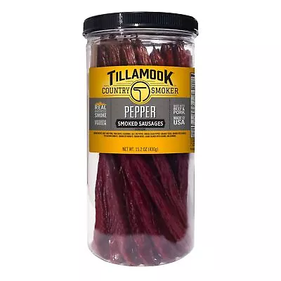 Tillamook Country Smoker Real Hardwood Smoked Sausages Pepper 15.2 Ounce Ta... • $26.05