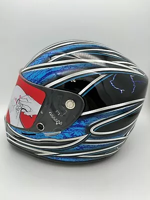 Vega Karting Adult Helmet Blue Graphic Small  • $29.96