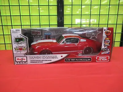 NEW Maisto Tech Red 1967 Ford Mustang GT 1:12 Diecast Radio Control RC Car • $199.99