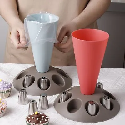 Piping Bag Holder Plastic Pastry Bag Stand Convenient Filling Icing Holder • $14.79