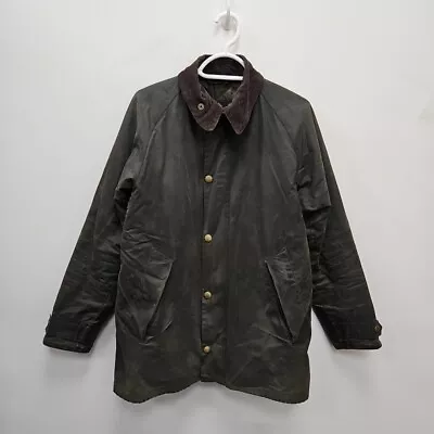 Barbour Transport Wax Thornproof Waterproof Country Green Coat Jacket Size Small • $101.02