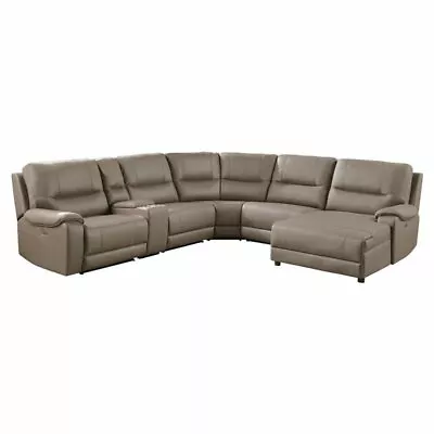 Lexicon LeGrande 6-Piece Right Chaise Modular Power Reclining Sectional In Brown • $3530.68