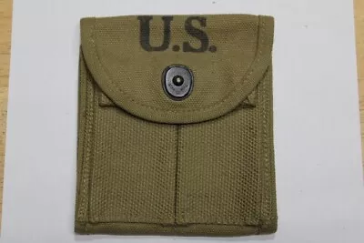 US Military Issue WW2 M1 Carbine Ammo Magazine Stock Belt Pouch Khaki Canvas CA5 • $69.95