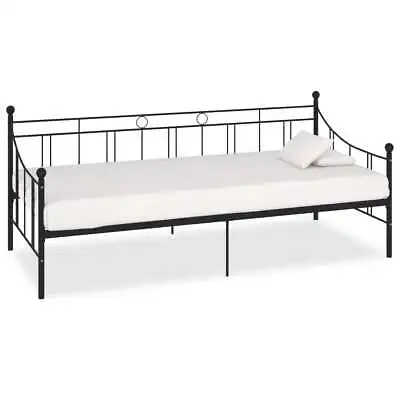 VidaXL Daybed Frame Black Metal 90x200 Cm Practical Furniture UK • £155.10