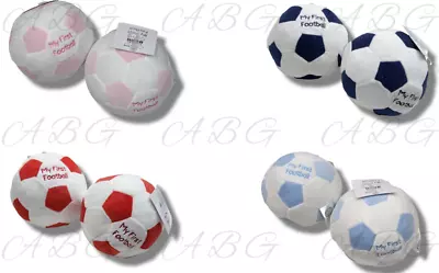 Baby Boys Girls ~ 'My First Football & Rattle Soft Toy' ~ Plush Baby Gift  ~ Abg • £11.95