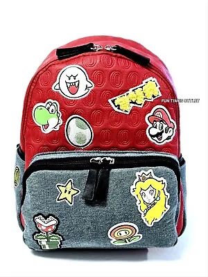 Super Mario Bros  Backpack Purse Red Blue Princess Peach • $39.95