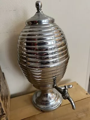 RARE Vintage MCM Chrome Chromium Plated Dispenser Coffee Liquor Decanter • $15