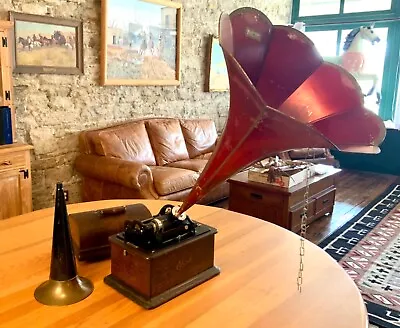 Edison Standard  Model B  Phonograph -  Morning Glory Horn • $839