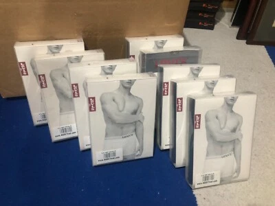 £49.95 • Buy 10 Pairs Of Levi's Jersey Trunk Briefs - Boxed Black, White, Grey - Small - New