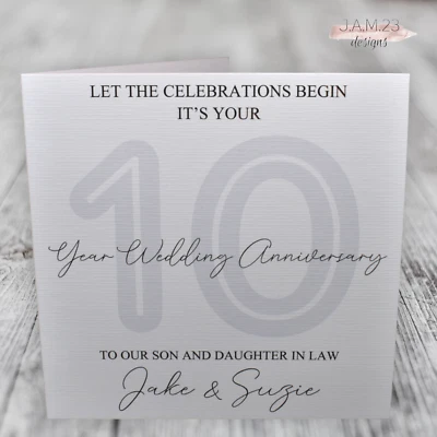 £3.60 • Buy Personalised Wedding Anniversary Card 1st 10th 15th 25th ANY YEAR