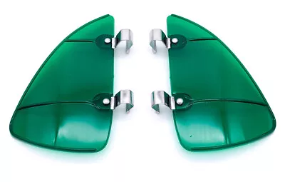 Custom Vintage Style Car Vent Wing Window Air Breeze Deflectors - Green Plastic • $16.99