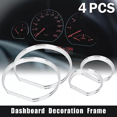 4xChrome Dashboard Dial Gauge Rings Bezel Trim Speedometer For BMW E46 1999-2006 • $12.59