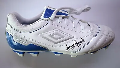 Tony Book Signed Autograph Football Boot Manchester Man City Sport AFTAL COA • $62.16