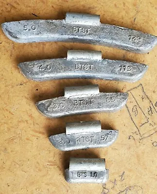 Vintage Lead Clip-On Wheel Balancing Weights 1 2 3 4 5 Oz  5# Total • $25