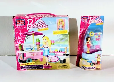 2012 Barbie Mega Bloks Ice Cream Cart Stand Toy 74 Pieces New In Box • $25.20