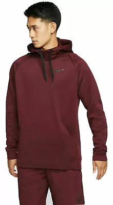 New Men’s Nike Therma Pullover Hoodie Sweatshirt!!! In Night Maroon Red Black!!! • $47.95