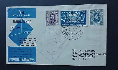 Ireland Stamps 1939 1st. Flight Cover ; Imperial Airways Shannon-New York. • £5.99