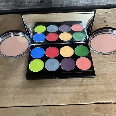 Lot Mehron Paradise AQ Face & Body Paint 8 Color Palette Cake Make Up StarBlend￼ • $49.95