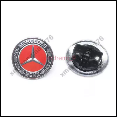 57mm Red Black Flat Hood Ornament Badge Emblem For Mercedes Benz C-class W205 • $23.99