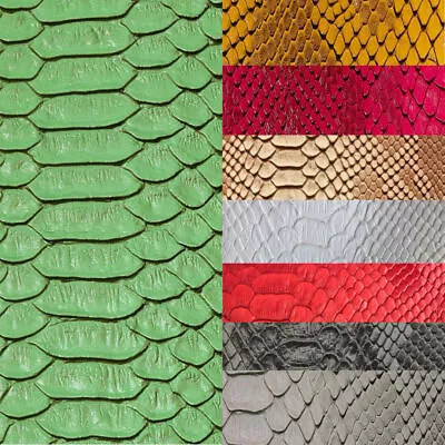 Vinyl Fabric Faux Snake Viper Skin Upholstery Leather Fabric 3D Scales • $26.95