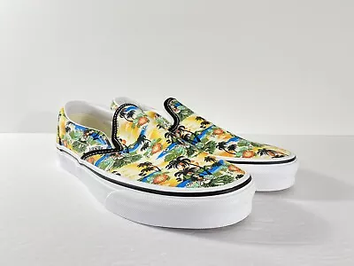 Vans Classic Slip-On Aloha Black White Shoes VN0A5AO86WC New W/Box DS Men's • $35.96