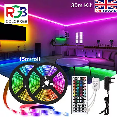 5050 Rgb Led Strip Lights Colour Changing Tape Under Cabinet Kitchen Lighting • £18.45