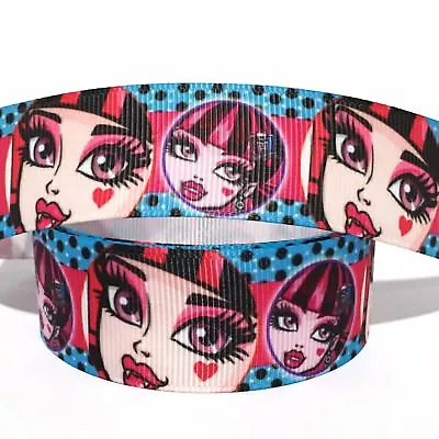 Grosgrain Ribbon 1  Monster High Girls M14 Printed (Combine Shipping) USA SELLER • $0.99