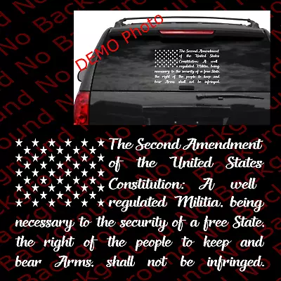 Many Size 2nd Amendment US Constitution Flag Gun Rights Decal Vinyl 2A  US027A • $13.99