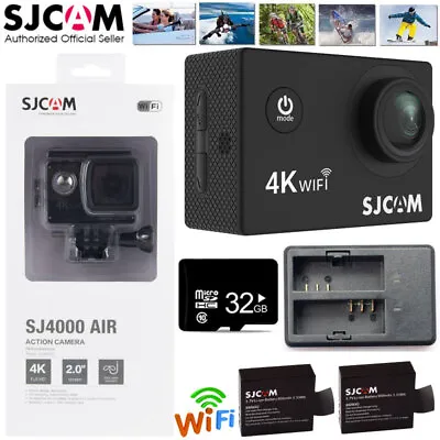 GENUINE 1080P 4K SJCAM SJ4000 AIR WIFI Sports Action Camera Waterproof DVR 32GB • $65.51