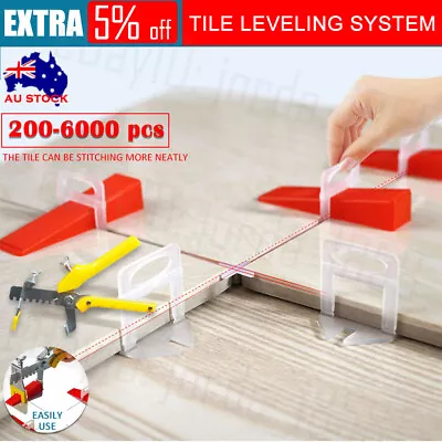 6000pcs Tile Leveling System Clips Plier Levelling Spacer Tiling Tool Floor Wall • $11.99