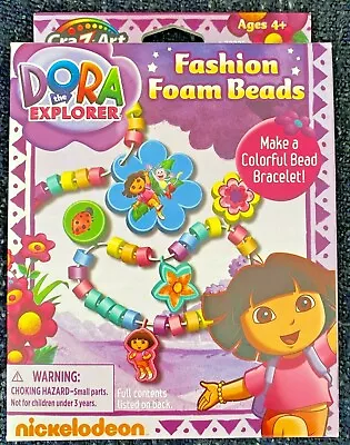 Dora The Explorer Fashion Foam Beads Nickelodeon (Cra-Z-Art 2009) SEALED NEW • $7.99