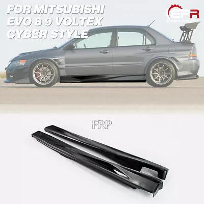 For MITSUBISHI EVO 8 9 Vol Style FRP Unpainted Cyber Evo Side Skirt • $484