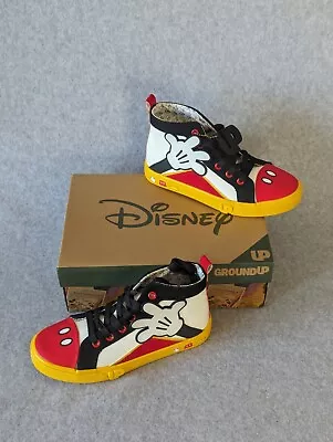 Mickey Mouse Sneaker By Ground Up Youth Size 4 Shoes Disney Unisex Oh Boy! • $44.95