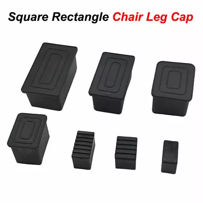 £1.78 • Buy Square Rectangle Chair Leg Cap Rubber Feet Protector Pads Furniture Table Covers