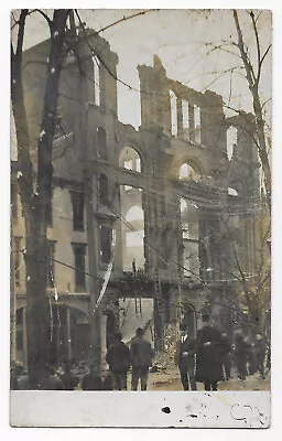 RPPC Hagerstown MD Maryland Real Photo Postcard Fire Disaster Ruins 1907 • $9.99