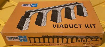 New NOS Atlas N Scale Model Railroad Building Kit Viaduct Bridge/Pier Set NIB • $9.99