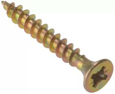 £49.99 • Buy Wood Screws Multi-purpose Pozi Countersunk Chipboard Timber Yellow Free Uk P&p