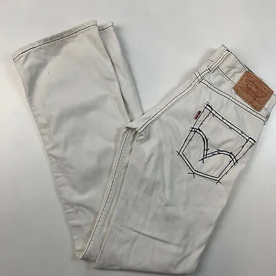 Levis “EVE” Square Cut Straight Jeans White 26 / 34 • £26.70