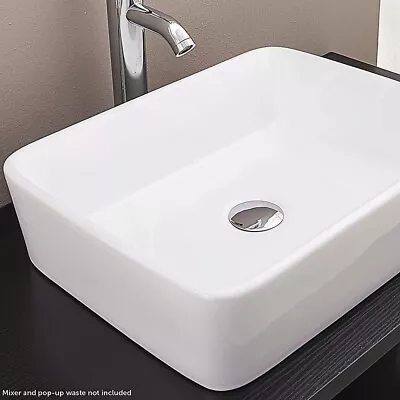 Della Francesca Above Counter Bathroom Vanity Square Bench Top Ceramic Basin • $135.95