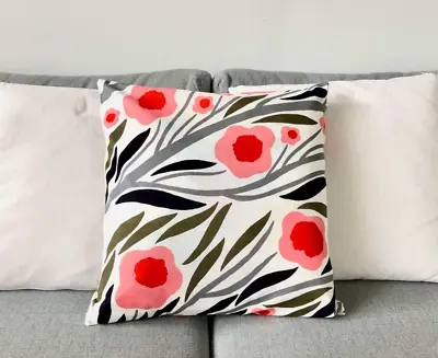 Floral Cushion Covers Handmade Of Marimekko Fabric Scandinavian Style Pillow 18 • $54