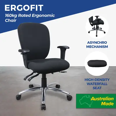 Office Chairs Ergonomic Seat Slide Adjustable Posture Lumbar & Arms 160kg Rated  • $497